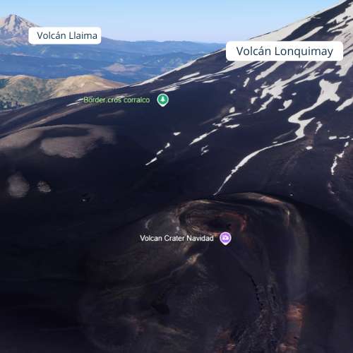 Cráter Navidad lonquimay Malalcahuello
